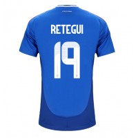 Fotballdrakt Herre Italia Mateo Retegui #19 Hjemmedrakt EM 2024 Kortermet